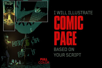 design professional comic pages in black and white or color