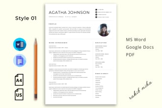 make or design professional resume, cv and cover letter