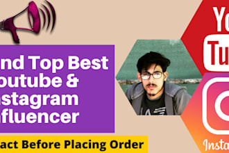 find top best youtube and instagram influencer for business marketing