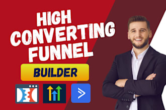 build landing page in clickfunnels, gohighlevel and setup activecampaign