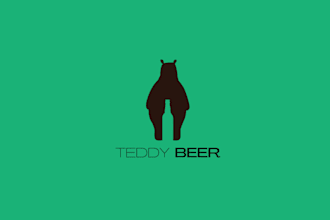 create flat minimalist logo design