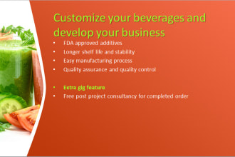 develop organic juice, smoothies recipe formula