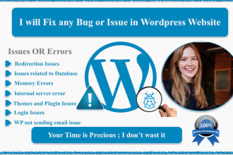 fix wordpress bug or issue and help to maintain website