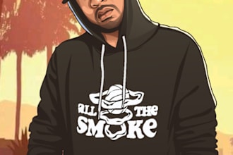 draw  vector art gta style or game style from your photo