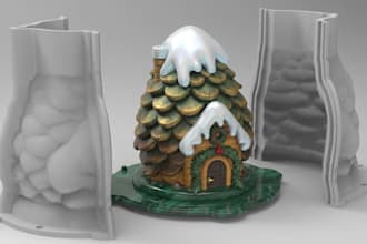 create a 3d printable mold for silicone,resin,chocolate