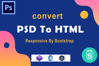 convert adobe xd to html, figma to html, adobe PSD to HTML responsive