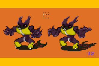 design original fakemon sprites and monster pixel art