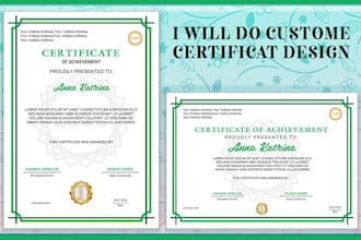 design custom diploma certificates