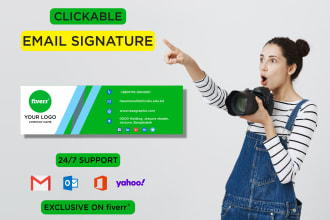 do perfect clickable html email signature for gmail, outlook
