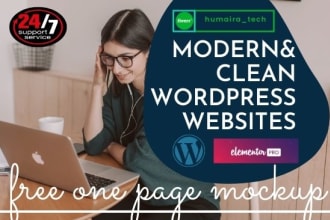 design a modern wordpress website, a clean fully responsive website for you