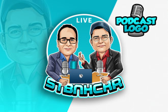 design awesome mascot for your podcast or youtube channel logo