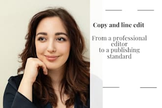 copy and line edit your book to a publishing standard