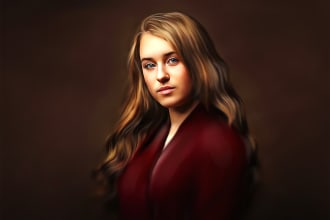 paint realistic digital portrait oil painting