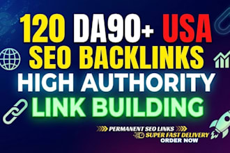 120 high da90 SEO backlinks,USA link building