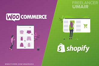 design ecommerce website in shopify woocommerce wordpress