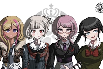 draw your danganronpa sprite