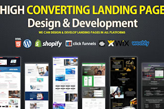 create high converting landing page or sales funnel for lead generation