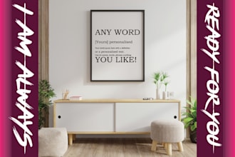 create any typography poster design