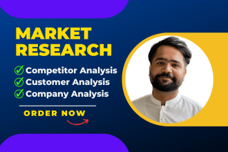 do competitor analysis, customer analysis and market research