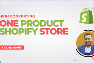 create one product shopify dropshipping store with ai