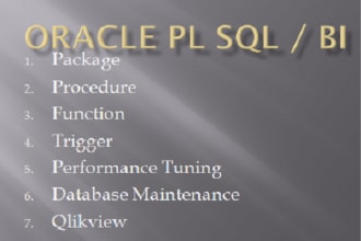 help in oracle pl sql, sql, postgresql, performance tuning