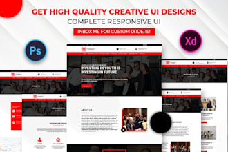 create website PSD UI design or PSD template