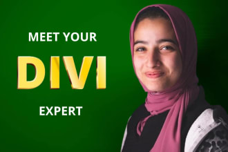 design responsive wordpress website using  divi theme, divi builder, divi expert