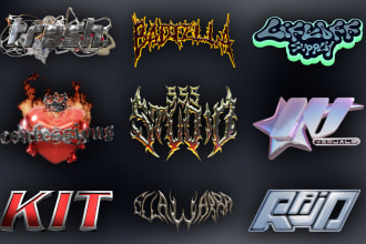 create a custom chrome type or futuristic logo
