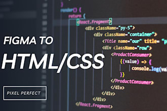convert figma, PSD, xd to HTML and more design to template HTML CSS js