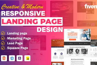 landing page design and html css bootstrap website