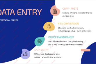 be your virtual assistant, data entry and office master