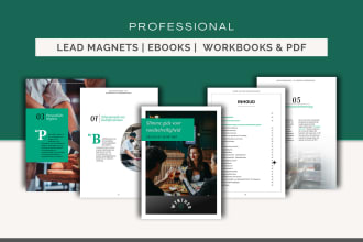 design lead magnets, ebooks, and workbooks