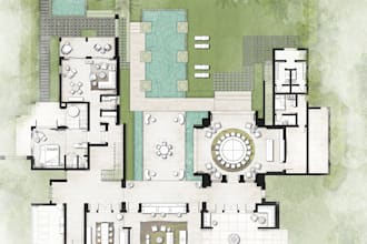 do stunning photoshop architectural master plans floor plans presentations