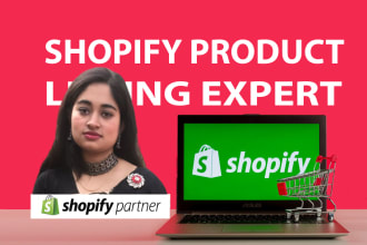 do manually product listing in shopify store and data entry