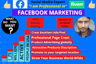 be your facebook marketing manager and content creator