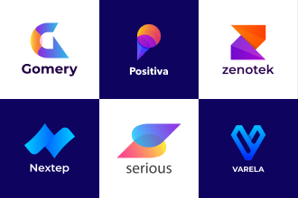 design professional modern initial letter, lettermark, typography logo