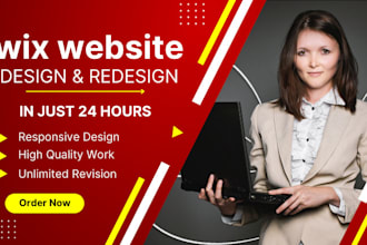 develop, redesign business wix website, wix ecommerce store
