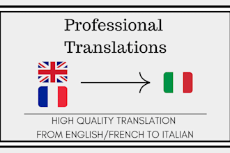 translate from english and french to italian for you