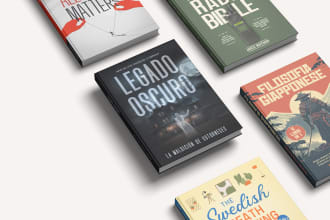 design book cover, kindle, ebook, print ready cover