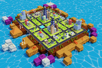 model low poly 3d assets and environments for games