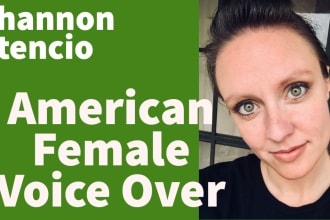 record a professional american female voice over