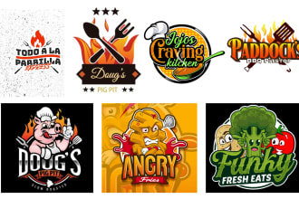 design food logo, restaurant menu and flyer