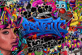 design graffiti designs, murals and wall arts