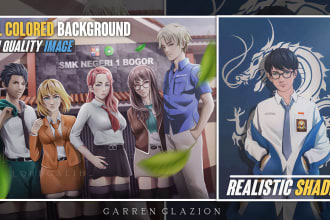 draw a character or anime drawing for book cover and vtuber