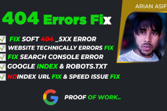 fix 404 errors, google index and search console issue fixed