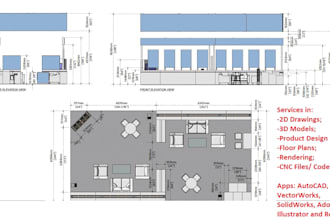 do architectural drawings, floor plan, exhibits booth detailer