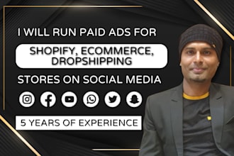 run ecommerce marketing ads for shopify dropshipping store on instagram facebook