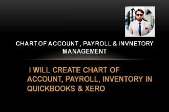 create chart of account and financial reporting  in quickbooks