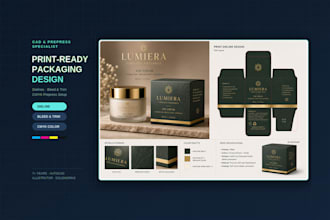 create print ready packaging and dtp file setup, dieline