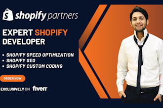 be shopify developer for coding, speed optimization, SEO, theme customisation